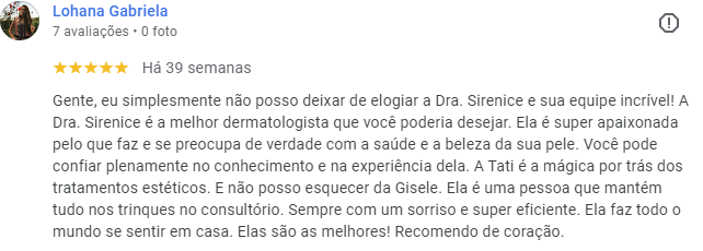 avaliação 28 do google