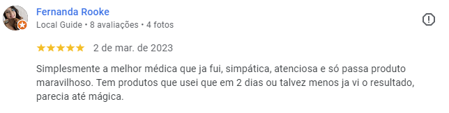 Avaliação de paciente do Google-parte 6