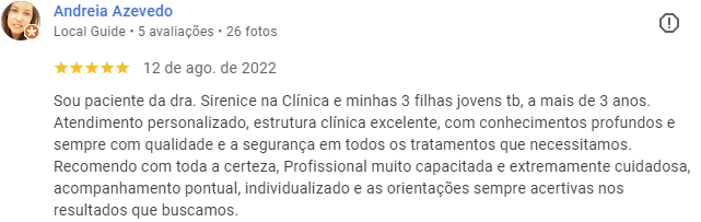 avaliação do Google- texto 20