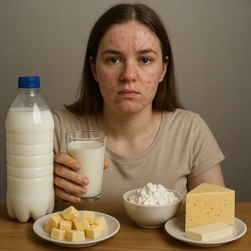 O consumo de leite foi associado a uma maior chance de ter acne.